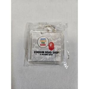 NEW Rare Bape A Bathing Ape KEYCHAIN Japanese Edition Stadium Road Shop NIP